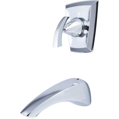 Click here to see Pioneer 4CS200T Pioneer 4CS200T Wall-Mount Polished Chrome Tub Faucet Trim Set, Single Metal Lever Handle - 4CS200T