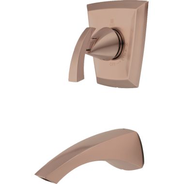 Click here to see Pioneer 4CS200T-GR Pioneer Caesar Wall-Mount Golden Rose Tub Faucet Trim Set, Single Metal Lever Handle - 4CS200T-GR