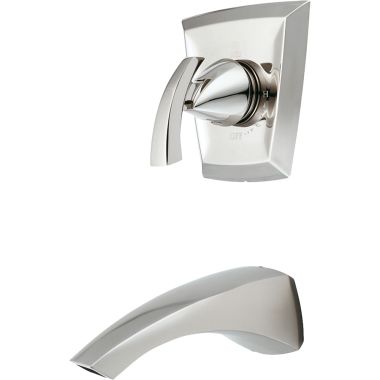 Click here to see Pioneer 4CS200T-PN Pioneer Caesar Wall-Mount Polished Nickel Tub Faucet Trim Set, Single Metal Lever Handle - 4CS200T-PN