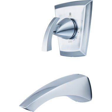 Click here to see Pioneer 4CS200T-SS Pioneer Caesar Wall-Mount Stainless Steel Tub Faucet Trim Set, Single Metal Lever Handle - 4CS200T-SS