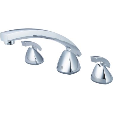 Click here to see Pioneer 4CS610 Pioneer Caesar Two-Handle Polished Chrome Roman Tub Faucet Set, Metal Lever Handles, Rigid Spout, Brass, ADA-Compliant - 4CS610