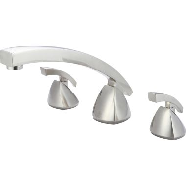 Click here to see Pioneer 4CS610-BN Pioneer Caesar Two-Handle Brushed Nickel Roman Tub Faucet Set, Metal Lever Handles, Rigid Spout, Brass, ADA-Compliant - 4CS610-BN