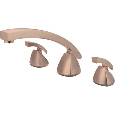 Click here to see Pioneer 4CS610-GR Pioneer Caesar Two-Handle Golden Rose Roman Tub Faucet Set, Metal Lever Handles, Rigid Spout, Brass, ADA-Compliant - 4CS610-GR