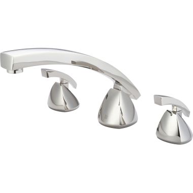 Click here to see Pioneer 4CS610-PN Pioneer Caesar Two-Handle Polished Nickel Roman Tub Faucet Set, Metal Lever Handles, Rigid Spout, Brass, ADA-Compliant - 4CS610-PN