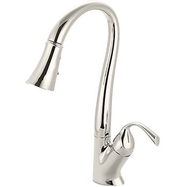 Click here to see Pioneer 2CL250-PN Pioneer Calla Single Handle Pull-Down Kitchen Faucet, Polished Nickel - 2CL250-PN