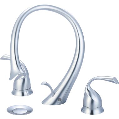 Click here to see Pioneer 3CL400-SS Pioneer Calla Widespread Bathroom Faucet with Pop-Up Drain, Two-Handle, 1.5 GPM, Metal Lever Handle, ADA, PVD Stainless Steel - 3CL400-SS