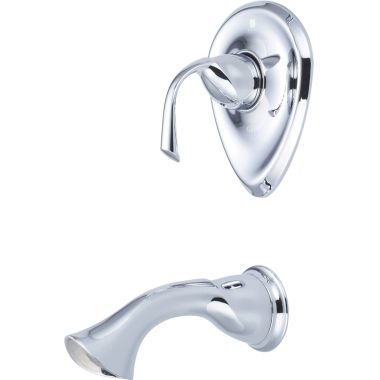 Click here to see Pioneer 4CL200T Pioneer Calla Wall-Mount Polished Chrome Tub Faucet Trim Set, Single Metal Lever Handle, ADA - 4CL200T