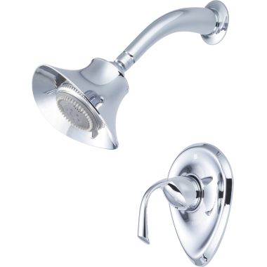 Click here to see Pioneer 4CL300T Pioneer Calla 5-Function Shower Faucet, 6in Long Shower Arm and Flange, Metal Lever Handle, Trim Only, 2.5 GPM, Polished Chrome - 4CL300T