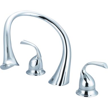 Click here to see Pioneer 4CL610 Pioneer Calla Two-Handle Polished Chrome Roman Tub Faucet Trim Set, Two Metal Lever Handles, Rigid Spout, ADA - 4CL610