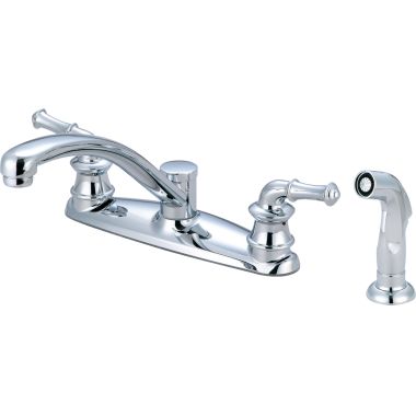 Click here to see Pioneer 2DM101 Pioneer Del Mar Two-Handle Kitchen Faucet w/ Side Spray, Chrome - 2DM101