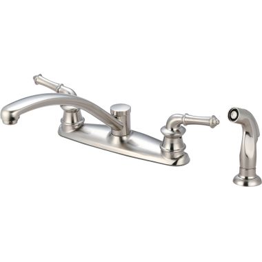 Click here to see Pioneer 2DM101-BN Pioneer Del Mar Two-Handle Kitchen Faucet w/ Side Spray, Brushed Nickel - 2DM101-BN