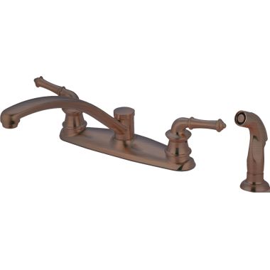 Click here to see Pioneer 2DM101-ORB Pioneer Del Mar Two-Handle Kitchen Faucet w/ Side Spray, Oil Rubbed Bronze - 2DM101-ORB
