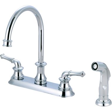 Click here to see Pioneer 2DM301 Pioneer Del Mar Two-Handle Kitchen Faucet w/ Side Spray, Chrome - 2DM301