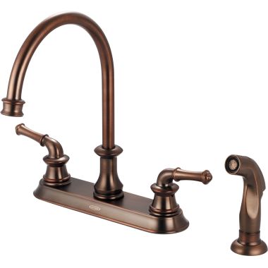 Click here to see Pioneer 2DM301-ORB Pioneer Del Mar Two-Handle Kitchen Faucet w/ Side Spray, Oil Rubbed Bronze - 2DM301-ORB