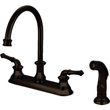 Click here to see Pioneer 2DM301-TB Pioneer Del Mar Two-Handle Kitchen Faucet w/ Side Spray, Tuscany Bronze - 2DM301-TB