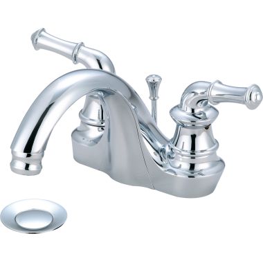 Click here to see Pioneer 3DM100 Pioneer Del Mar Centerset Bathroom Faucet with Pop-Up Drain, Two-Handle, 1.2 GPM, Metal Lever Handle, ADA, Polished Chrome - 3DM100