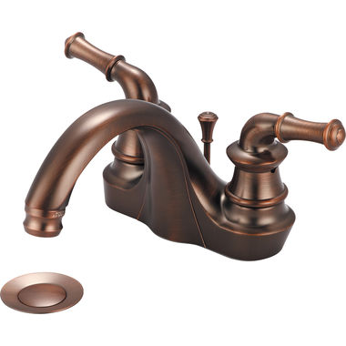 Click here to see Pioneer 3DM100-ORB Pioneer Del Mar Centerset Bathroom Faucet with Pop-Up Drain, Two-Handle, 1.2 GPM, Metal Lever Handle, ADA, Oil-Rubbed Bronze - 3DM100-ORB