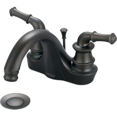 Click here to see Pioneer 3DM100-TB Pioneer Del Mar Centerset Bathroom Faucet with Pop-Up Drain, Two-Handle, 1.2 GPM, Metal Lever Handle, ADA, Tuscany Bronze - 3DM100-TB