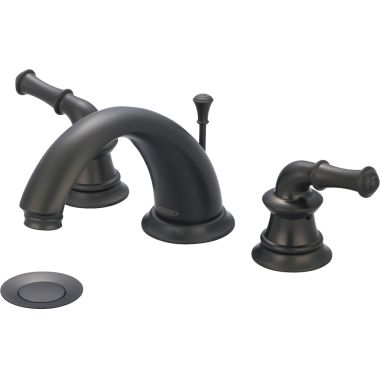 Click here to see Pioneer 3DM200-TB Pioneer Del Mar Widespread C-Spout Bathroom Faucet with Pop-Up Drain, Two-Handle, 1.2 GPM, Metal Lever Handle, ADA, Tuscany Bronze - 3DM200-TB