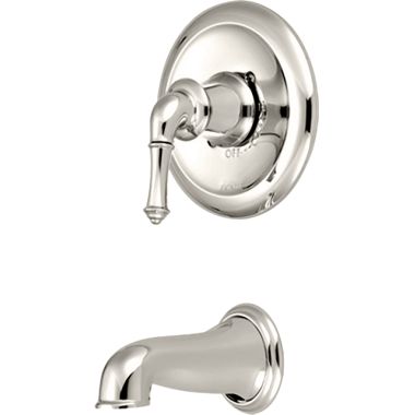 Click here to see Pioneer 4DM200T-PN Pioneer Del Mar Wall-Mount Polished Nickel Tub Faucet Trim Set, Single Metal Lever Handle, ADA - 4DM200T-PN