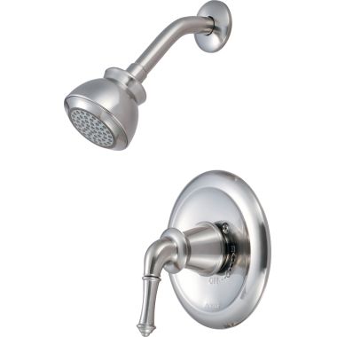 Click here to see Pioneer 4DM300T-BN Pioneer Del Mar Single-Function Shower Faucet with 3-3/8in Showerhead, Metal Lever Handle, Trim Only, 2.5 GPM, Brushed Nickel - 4DM300T-BN