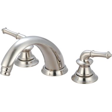 Click here to see Pioneer 4DM610T-BN Pioneer Del Mar Two-Handle Roman Tub Faucet Trim, Metal Lever Handles, C-Spout, Less Rough-In Valve, Brushed Nickel - 4DM610T-BN