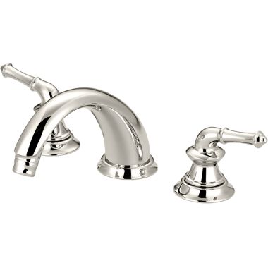 Click here to see Pioneer 4DM610T-PN Pioneer Del Mar Two-Handle Roman Tub Faucet Trim, Metal Lever Handles, C-Spout, Less Rough-In Valve, Polished Nickel - 4DM610T-PN