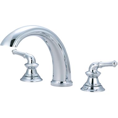 Click here to see Pioneer 4DM710T Pioneer Del Mar Two-Handle Roman Tub Faucet Trim, Metal Lever Handles, J-Style Spout, Less Rough-In Valve, Polished Chrome - 4DM710T