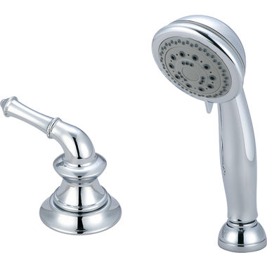 Click here to see Pioneer 6DM820 Pioneer Del Mar Five-Function Deck-Mount Chrome Roman Tub Handheld Shower Set, Round, Metal Lever Handle, 2.5 GPM, ADA - 6DM820