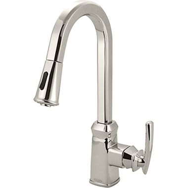Click here to see Pioneer 2GB250-PN Pioneer Gibraltar Single Handle Pull-Down Kitchen Faucet, Polished Nickel - 2GB250-PN