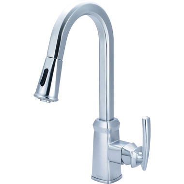 Click here to see Pioneer 2GB250-SS Pioneer Gibraltar Single Handle Pull-Down Kitchen Faucet, Stainless Steel - 2GB250-SS