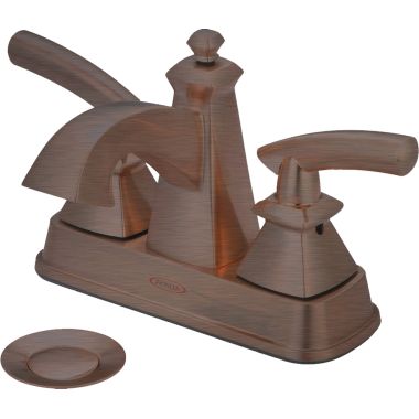 Click here to see Pioneer 3GB100-ORB Pioneer Gibraltar Centerset Bathroom Faucet with Pop-Up Drain, Two-Handle, 1.5 GPM, Metal Lever Handle, ADA, Oil-Rubbed Bronze - 3GB100-ORB