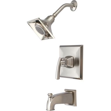 Click here to see Pioneer 4GB100T-BN Pioneer Gibraltar Single Handle Brushed Nickel Tub/Shower Trim, Five-Function, 2.5 GPM, Metal Lever Handle, 1/2-inch Connection Size - 4GB100T-BN