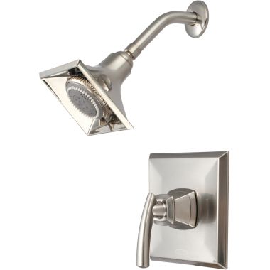 Click here to see Pioneer 4GB300T-BN Pioneer Gibraltar 5-Function Shower Faucet with 4-1/2in Showerhead, Metal Lever Handle, Trim Only, 2.5 GPM, Brushed Nickel - 4GB300T-BN