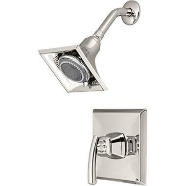 Click here to see Pioneer 4GB300T-PN Pioneer Gibraltar 5-Function Shower Faucet with 4-1/2in Showerhead, Metal Lever Handle, Trim Only, 2.5 GPM, Polished Nickel - 4GB300T-PN