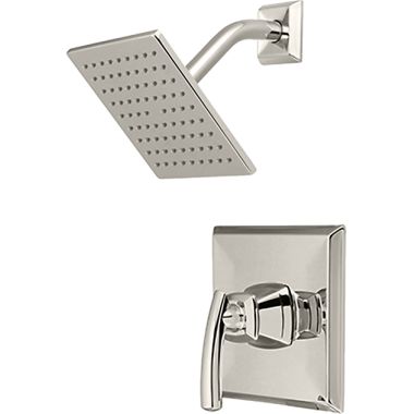 Click here to see Pioneer 4GB310T-PN Pioneer Gibraltar Single-Function Shower Faucet with 6in Square Head, Metal Lever Handle, Trim Only, 2.5 GPM, Polished Nickel - 4GB310T-PN