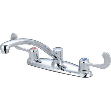 Click here to see Pioneer 2LG120 Pioneer Legacy Two-Handle Kitchen Faucet, Wrist Blade Handles, Chrome - 2LG120