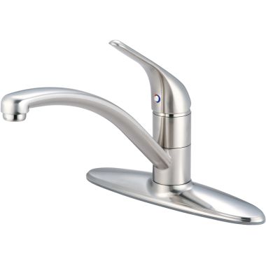 Click here to see Pioneer 2LG160-BN Pioneer Legacy Single Handle Kitchen Faucet w/ Deck Plate, Lever Handle, Brushed Nickel - 2LG160-BN