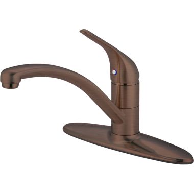 Click here to see Pioneer 2LG160H-ORB Pioneer Legacy Single Handle Kitchen Faucet w/ Deck Plate, Lever Handle, Flex Connectors, Oil Rubbed Bronze - 2LG160H-ORB