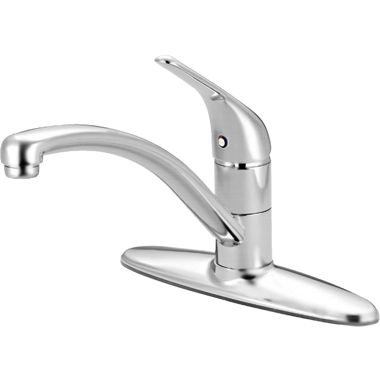 Click here to see Pioneer 2LG160H-SS Pioneer Legacy Single Handle Kitchen Faucet w/ Deck Plate, Lever Handle, Flex Connectors, Stainless Steel - 2LG160H-SS