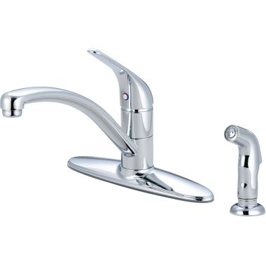 Click here to see Pioneer 2LG161 Pioneer Legacy Single Handle Kitchen Faucet w/ Side Spray, Deck Plate, Lever Handle, Chrome - 2LG161
