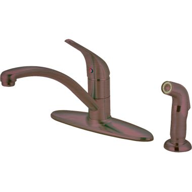 Click here to see Pioneer 2LG161-ORB Pioneer Legacy Single Handle Kitchen Faucet w/ Side Spray, Deck Plate, Lever Handle, Oil Rubbed Bronze - 2LG161-ORB