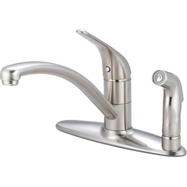 Click here to see Pioneer 2LG162-BN Pioneer Legacy Single Handle Kitchen Faucet w/ Side Spray in Deck Plate, Brushed Nickel - 2LG162-BN
