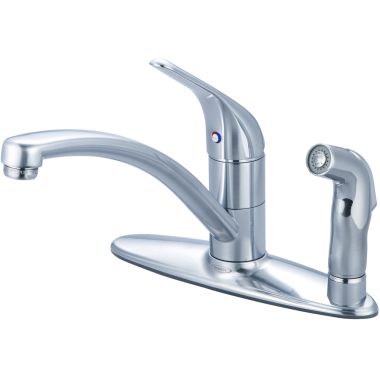 Click here to see Pioneer 2LG162-SS Pioneer Legacy Single Handle Kitchen Faucet w/ Side Spray in Deck Plate, Stainless Steel - 2LG162-SS