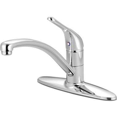Click here to see Pioneer 2LG170-SS Pioneer Legacy Single Handle Kitchen Faucet w/ Deck Plate, Loop Handle, Stainless Steel - 2LG170-SS