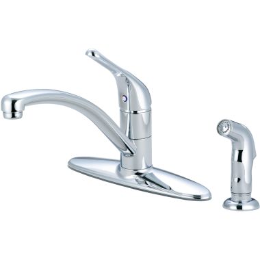 Click here to see Pioneer 2LG171 Pioneer Legacy Single Handle Kitchen Faucet w/ Side Spray, Deck Plate, Loop Handle, Chrome - 2LG171