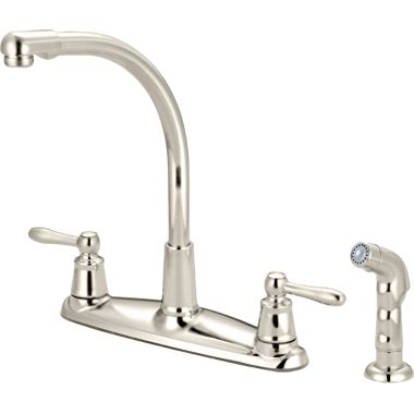 Click here to see Pioneer 2LG231-BN Pioneer Legacy Two Handle Kitchen Faucet w/ Side Spray, Brushed Nickel - 2LG231-BN