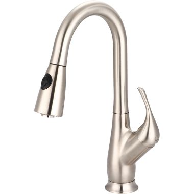 Click here to see Pioneer 2LG250-BN Pioneer Legacy Single Handle Pull-Down Kitchen Faucet, Brushed Nickel  - 2LG250-BN