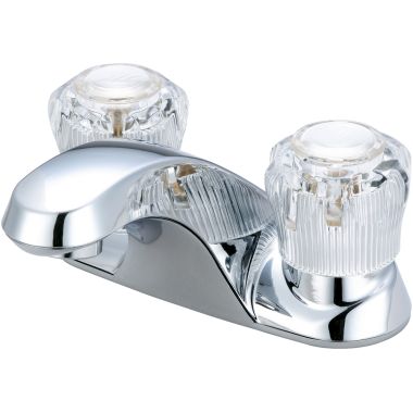 Click here to see Pioneer 3LG101 Pioneer Legacy Centerset Bathroom Faucet, Two-Handle, 1.5 GPM, Acrylic Knob Handle, Less Pop-Up, PVD Polished Chrome - 3LG101