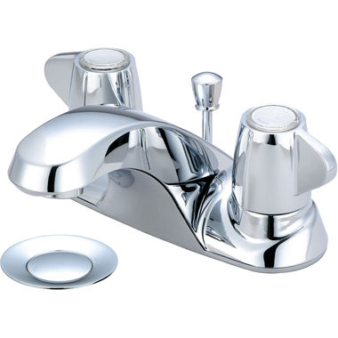 Click here to see Pioneer 3LG110 Pioneer Legacy Centerset Bathroom Faucet with Pop-Up Drain, Two-Handle, 1.5 GPM, Mini Blade Handle, ADA, PVD Polished Chrome - 3LG110